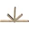 Ekena Millwork Kennewick Rough Sawn Timber Gable Bracket, Douglas Fir, 72"W x 48"H x 4"D x 4"F, 16/12 Pitch GBW072X48X0404KEN00RDF - alternate 2